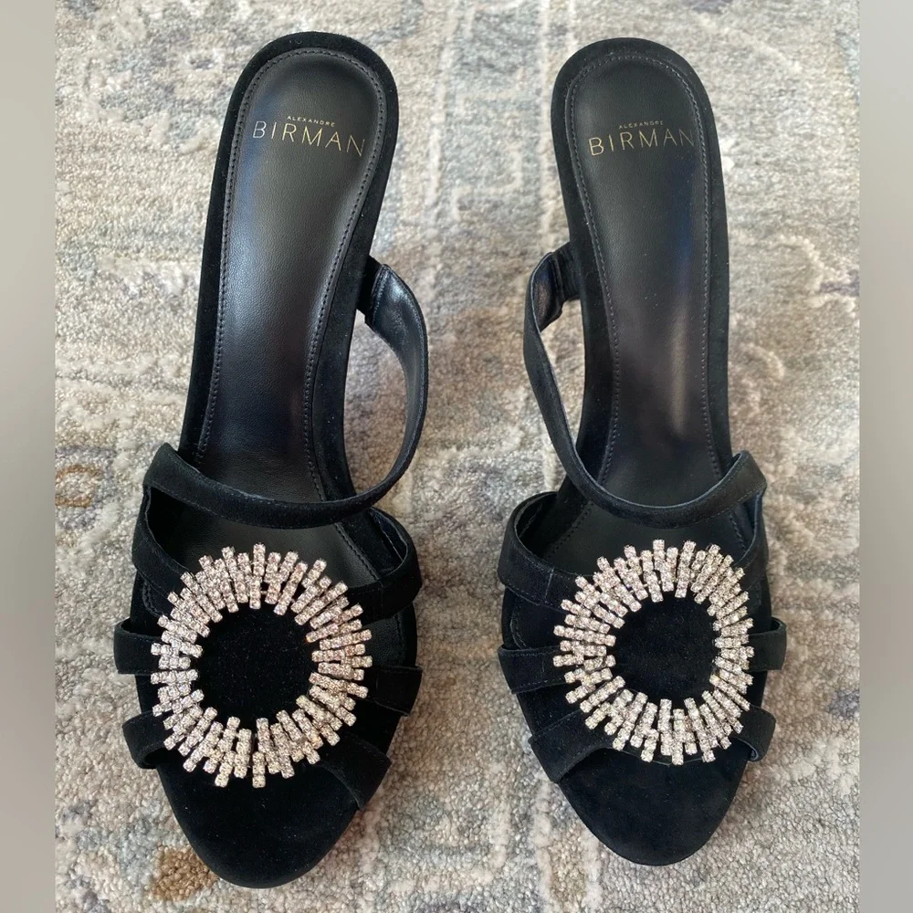 NWT Alexandre Birman Alicia
Suede Embellished Mules - Picture 1 of 15